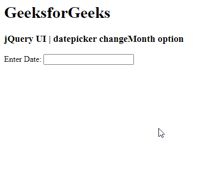 jQuery UI Datepicker changeMonth选项