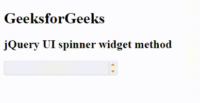 jQuery UI Spinner widget()方法