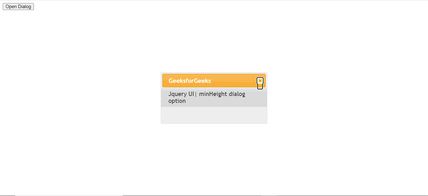 jQuery UI Dialog minHeight选项