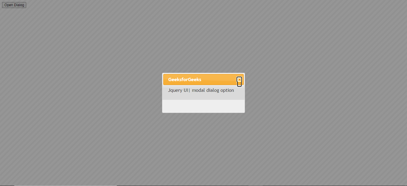 jQuery UI Dialog modal选项