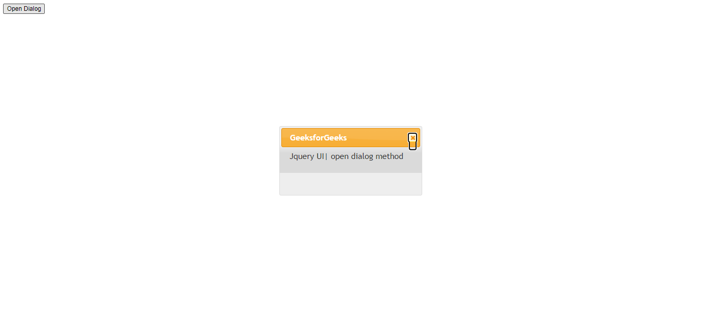 jQuery UI对话框open()方法