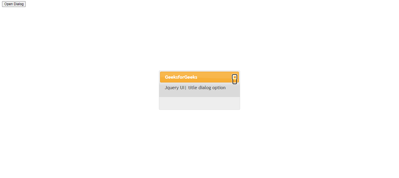 jQuery UI Dialog标题选项