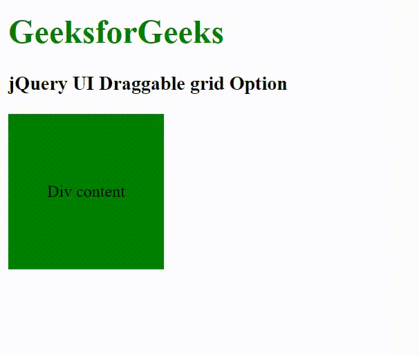 jQuery UI的Draggable grid选项