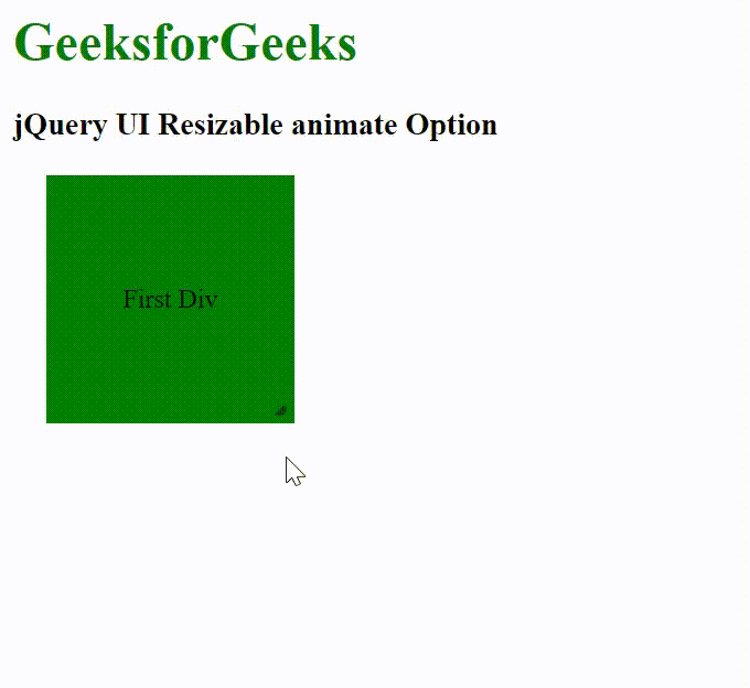 jQuery UI Resizable animate选项