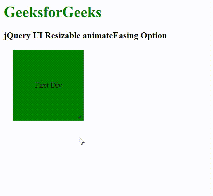 jQuery UI的Resizable animateEasing选项