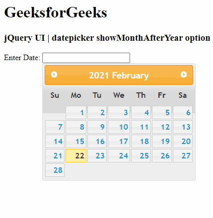 jQuery UI Datepicker showMonthAfterYear选项