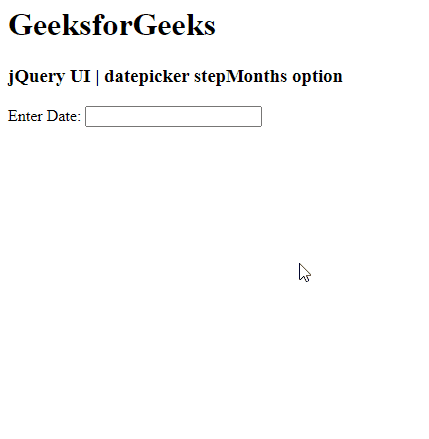jQuery UI Datepicker stepMonths选项