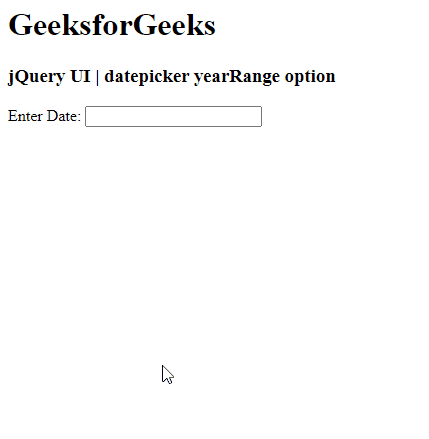 jQuery UI Datepicker yearRange选项