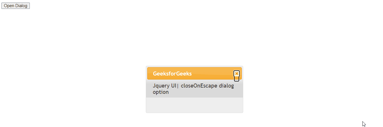 jQuery UI Dialog closeOnEscape选项