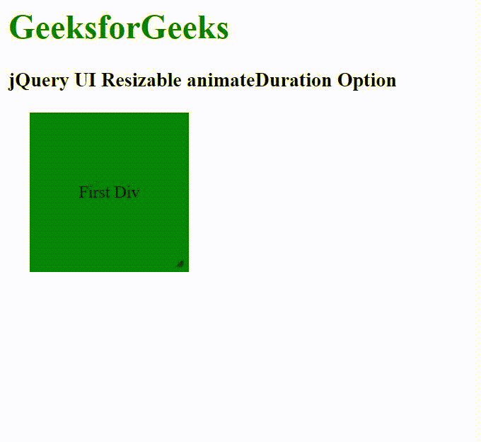 jQuery UI Resizable animateDuration选项
