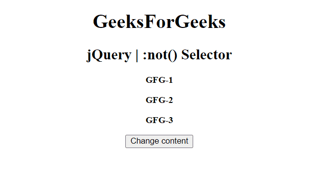 jQuery :not() 选择器