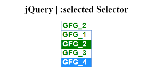 jQuery :selected 选择器