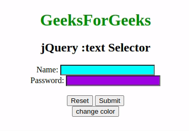 jQuery :text 选择器