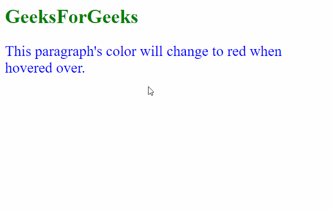 如何使用jQuery将任何段落的颜色在鼠标移动事件中改为红色？