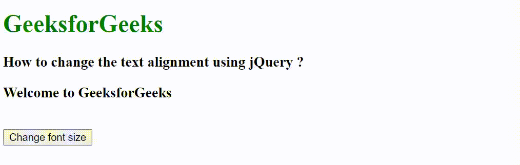 如何使用jQuery改变文本对齐方式？