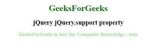 jQuery.support属性
