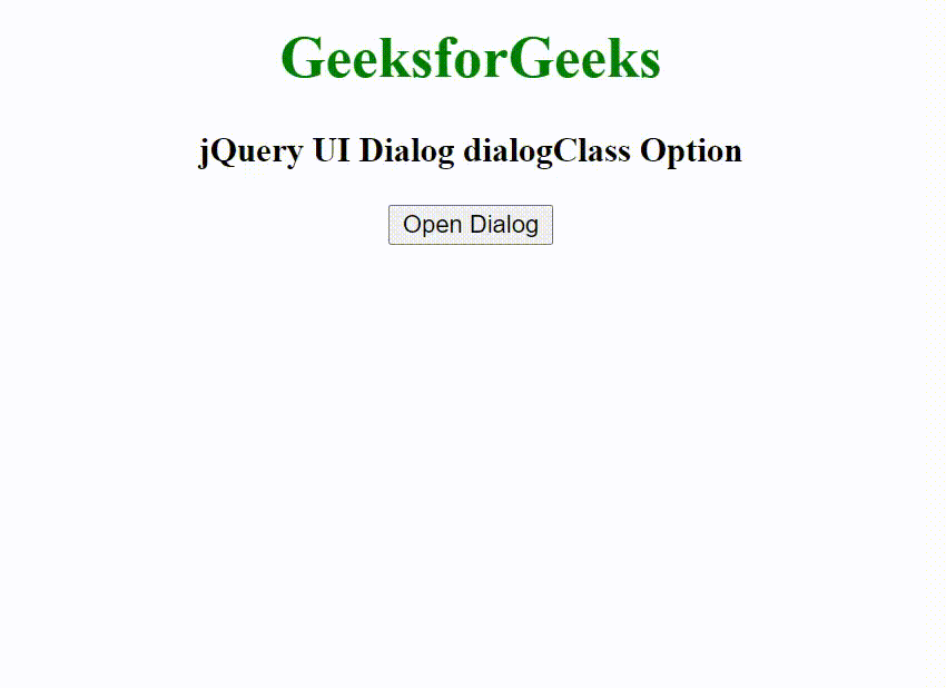 jQuery UI Dialog dialogClass选项
