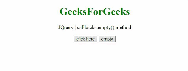 jQuery callbacks.empty()方法