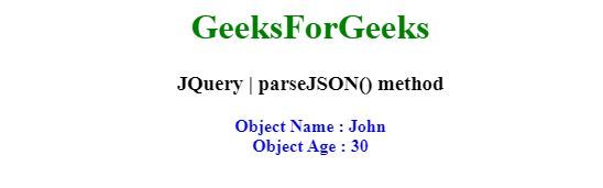 JQuery parseJSON()方法