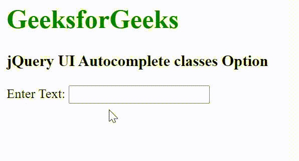 jQuery UI autocomplete classes选项