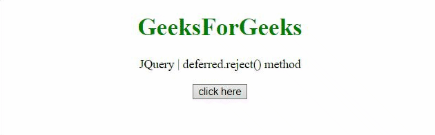 jQuery deferred.reject()方法