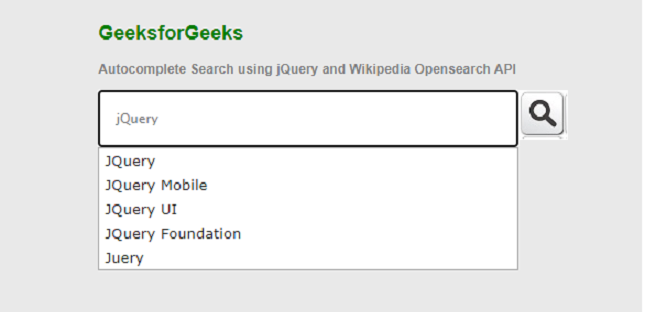 使用jQuery和维基百科OpenSearch API进行自动完成搜索