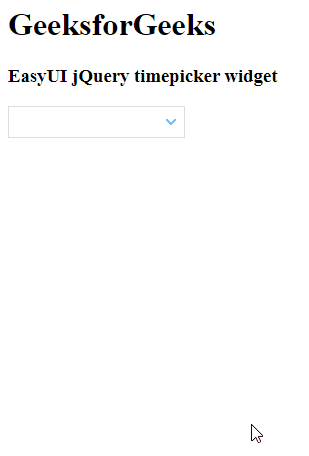 EasyUI的jQuery时间选取器小部件