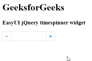 EasyUI jQuery timespinner widget
