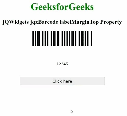jQWidgets jqxBarcode labelMarginTop属性