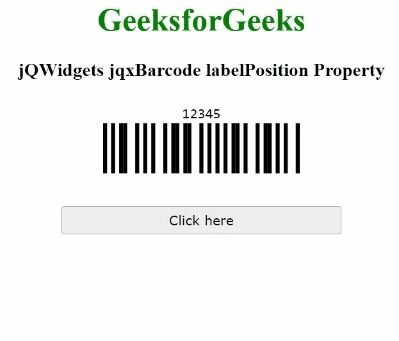 jQWidgets jqxBarcode labelPosition属性