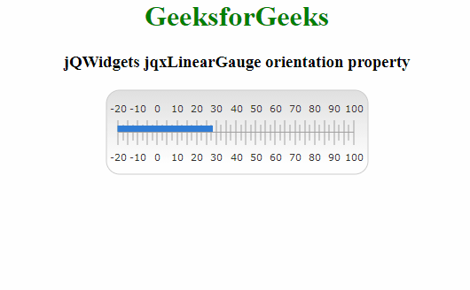 jQWidgets jqxGauge LinearGauge orientation属性