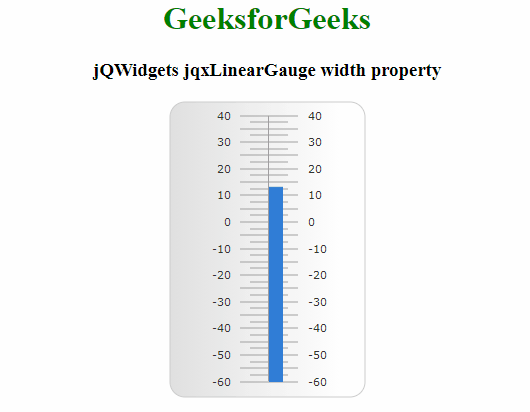 jQWidgets jqxGauge LinearGauge width 属性