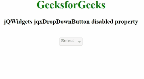 jQWidgets jqxDropDownButton disabled属性