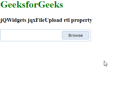 jQWidgets jqxFileUpload rtl属性