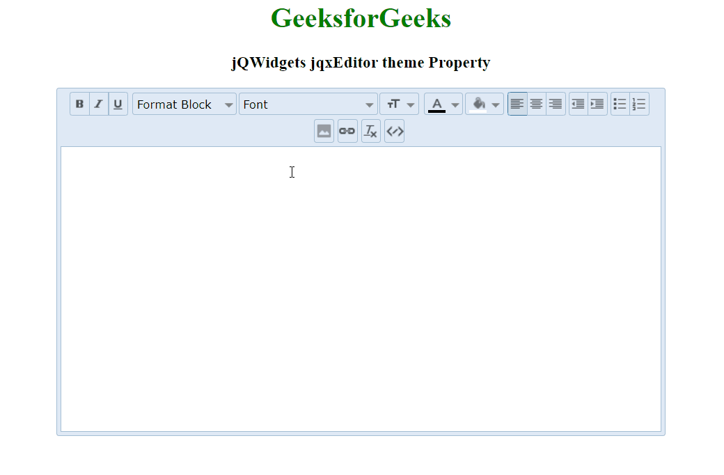 jQWidgets jqxEditor 主题属性 jQWidgets jqxEditor 主题属性