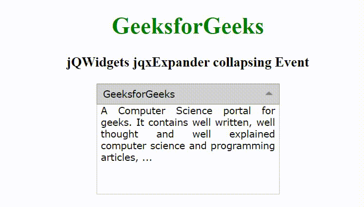 jQWidgets jqxExpander javascript事件