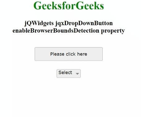jQWidgets jqxDropDownButton enableBrowserBoundsDetection属性