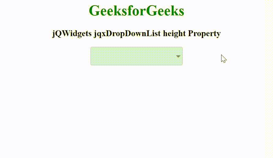 jQWidgets jqxDropDownList高度属性