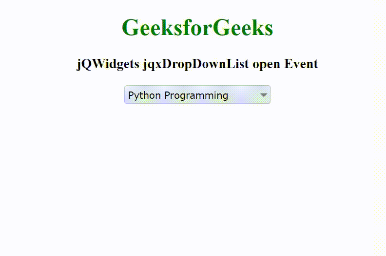 jQWidgets jqxDropDownList打开事件