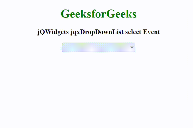 jQWidgets jqxDropDownList选择事件 jQWidgets jqxDropDownList选择事件