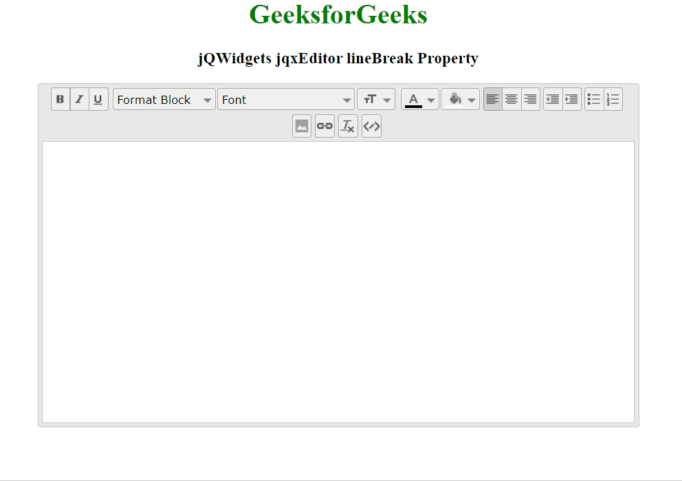jQWidgets jqxEditor lineBreak属性 jQWidgets jqxEditor lineBreak属性