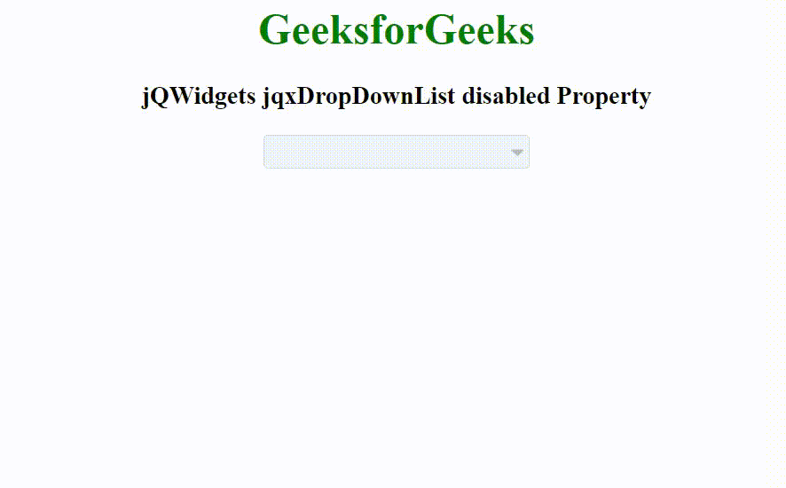jQWidgets jqxDropDownList disabled属性