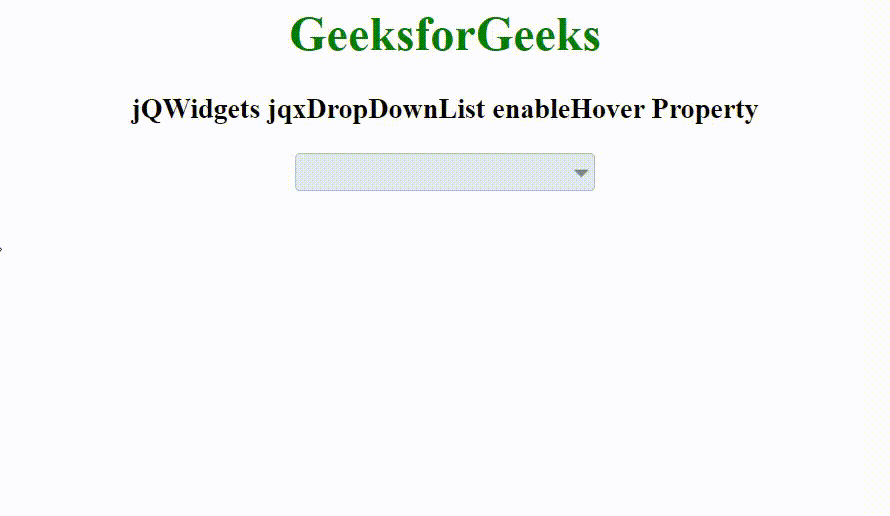 jQWidgets jqxDropDownList enableHover属性