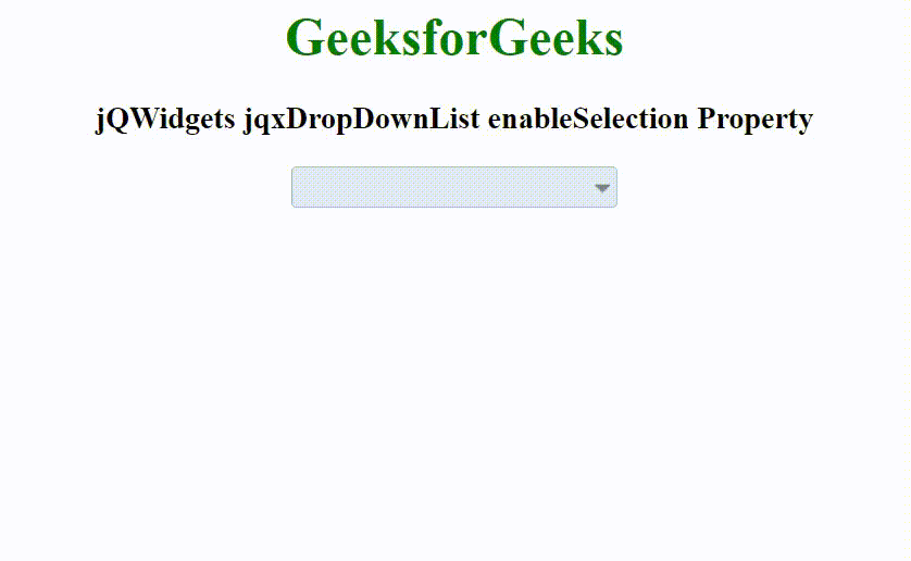 jQWidgets jqxDropDownList enableSelection属性