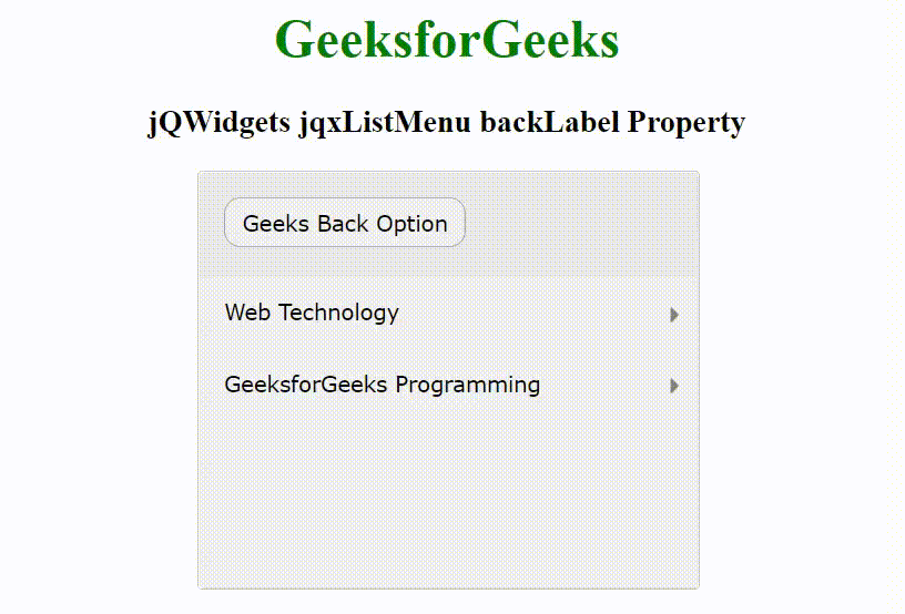 jQWidgets jqxListMenu backLabel属性