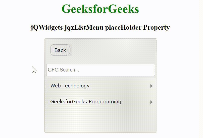 jQWidgets jqxListMenu placeHolder属性