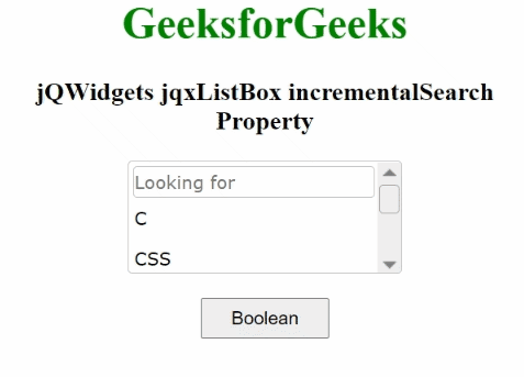 jQWidgets jqxListBox incrementalSearch属性
