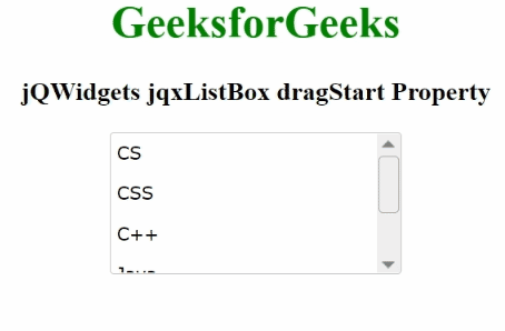 jQWidgets jqxListBox dragStart属性