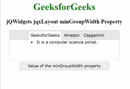 jQWidgets jqxLayout minGroupWidth属性