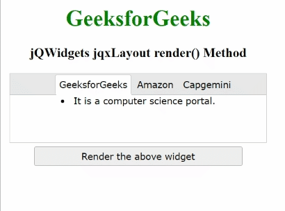 jQWidgets jqxLayout render()方法